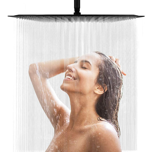 Fapully 16Inch Rain Fixed Shower Head,Square Shower Heads, Large